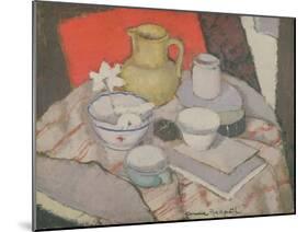 Still Life on Table (Oil on Canvas)-Anne Redpath-Mounted Giclee Print