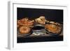 Still Life Ox Head, Sweets and Fishes-null-Framed Giclee Print