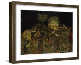 Still Life: Oysters, Fish, C. 1880-Adolphe-Thomas-Joseph Monticelli-Framed Giclee Print
