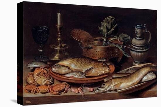 Still Life Par Peeters, Clara (1594-1658), 1611 - Oil on Canvas, 50X72 - Museo Del Prado, Madrid-Clara Peeters-Stretched Canvas