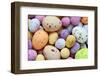 Still Life Photo of Lots of Colourful Speckled Candy Covered Chocolate Easter Eggs-Rtimages-Framed Photographic Print