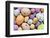 Still Life Photo of Lots of Colourful Speckled Candy Covered Chocolate Easter Eggs-Rtimages-Framed Photographic Print