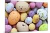 Still Life Photo of Lots of Colourful Speckled Candy Covered Chocolate Easter Eggs-Rtimages-Mounted Photographic Print