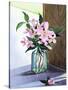 Still Life Pink Clematis-Christopher Ryland-Stretched Canvas