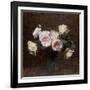 Still Life: Pink, White and Yellow Roses, 1894-Ignace Henri Jean Fantin-Latour-Framed Giclee Print