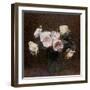 Still Life: Pink, White and Yellow Roses, 1894-Ignace Henri Jean Fantin-Latour-Framed Giclee Print