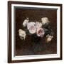 Still Life: Pink, White and Yellow Roses, 1894-Ignace Henri Jean Fantin-Latour-Framed Giclee Print