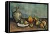 'Still life, pitcher and fruit', 1894-Paul Cezanne-Framed Stretched Canvas