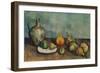 'Still life, pitcher and fruit', 1894-Paul Cezanne-Framed Giclee Print