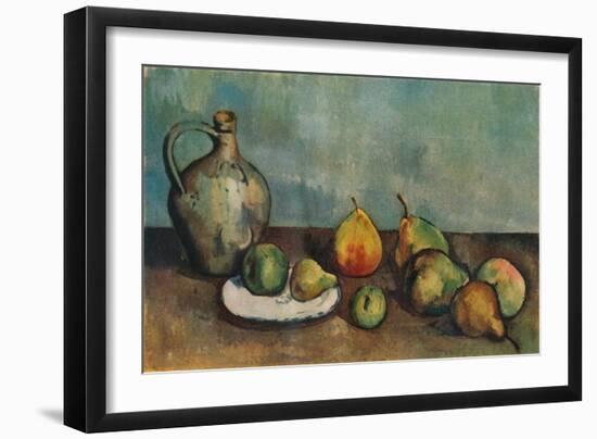 'Still life, pitcher and fruit', 1894-Paul Cezanne-Framed Giclee Print