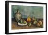 'Still life, pitcher and fruit', 1894-Paul Cezanne-Framed Giclee Print