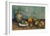 'Still life, pitcher and fruit', 1894-Paul Cezanne-Framed Giclee Print