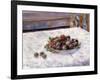 Still Life, Prunes on a Plate (Nature Morte, Le plat de Prunes). Ca. 1884-Pierre-Auguste Renoir-Framed Giclee Print