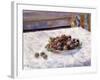 Still Life, Prunes on a Plate (Nature Morte, Le plat de Prunes). Ca. 1884-Pierre-Auguste Renoir-Framed Giclee Print