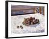 Still Life, Prunes on a Plate (Nature Morte, Le plat de Prunes). Ca. 1884-Pierre-Auguste Renoir-Framed Giclee Print