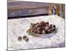 Still Life, Prunes on a Plate (Nature Morte, Le plat de Prunes). Ca. 1884-Pierre-Auguste Renoir-Mounted Giclee Print