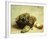 Still-life, Raisins and Apples in a Basket-Henri Fantin-Latour-Framed Giclee Print