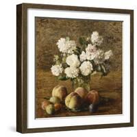 Still Life: Roses and Fruits-Henri Fantin-Latour-Framed Giclee Print