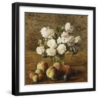 Still Life: Roses and Fruits-Henri Fantin-Latour-Framed Giclee Print