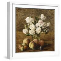 Still Life: Roses and Fruits-Henri Fantin-Latour-Framed Giclee Print