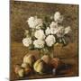 Still Life: Roses and Fruits-Henri Fantin-Latour-Mounted Giclee Print