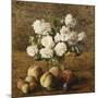 Still Life: Roses and Fruits-Henri Fantin-Latour-Mounted Giclee Print