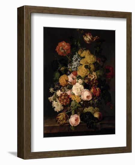 Still Life - Roses, Tulips and Other Flowers-Petter-Framed Giclee Print