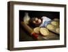 Still Life Setting of Freshly Baked Tart Shells and a Few Ingredients-Cynthia Classen-Framed Photographic Print