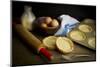 Still Life Setting of Freshly Baked Tart Shells and a Few Ingredients-Cynthia Classen-Mounted Photographic Print