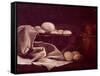 Still Life Showing Brie Cheese-Francois Bonvin-Framed Stretched Canvas