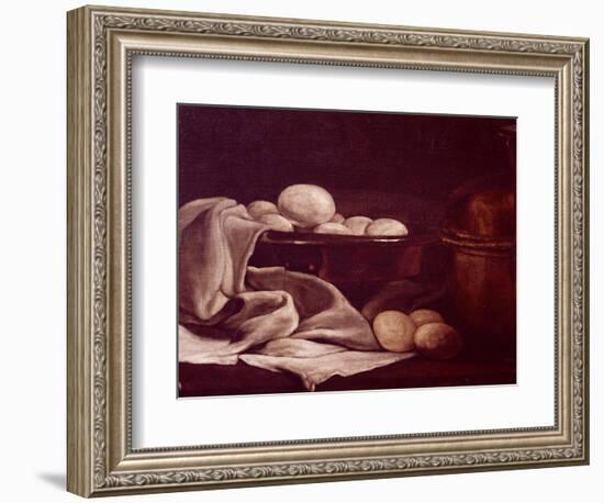 Still Life Showing Brie Cheese-Francois Bonvin-Framed Giclee Print