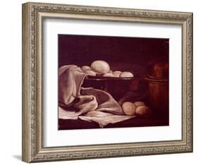 Still Life Showing Brie Cheese-Francois Bonvin-Framed Giclee Print