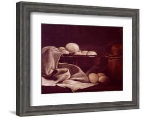 Still Life Showing Brie Cheese-Francois Bonvin-Framed Giclee Print