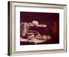 Still Life Showing Brie Cheese-Francois Bonvin-Framed Giclee Print