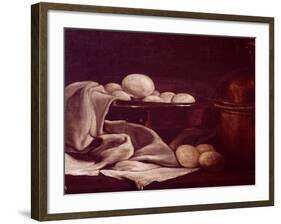 Still Life Showing Brie Cheese-Francois Bonvin-Framed Giclee Print