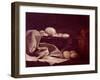 Still Life Showing Brie Cheese-Francois Bonvin-Framed Giclee Print