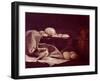 Still Life Showing Brie Cheese-Francois Bonvin-Framed Giclee Print