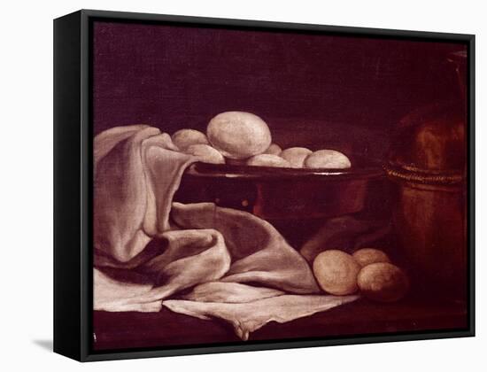 Still Life Showing Brie Cheese-Francois Bonvin-Framed Stretched Canvas