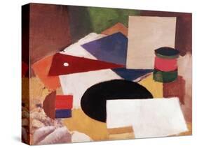 Still Life, Square on a White Background with a Black Disc-Roger de La Fresnaye-Stretched Canvas