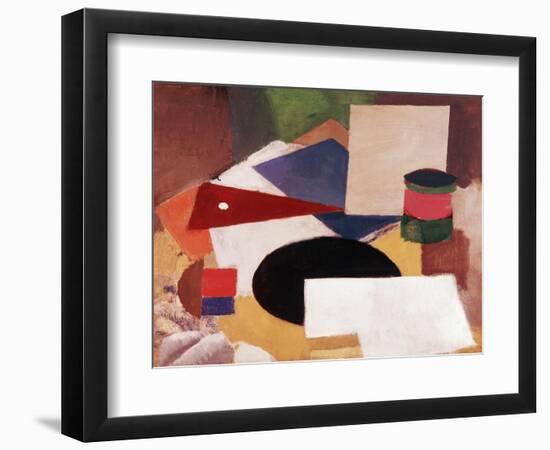 Still Life, Square on a White Background with a Black Disc-Roger de La Fresnaye-Framed Giclee Print