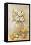 Still Life Study Flowers & Fruit II-Tim OToole-Framed Stretched Canvas