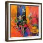 Still Life Table with Roses and Fruit-Peter Graham-Framed Giclee Print