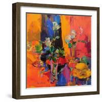 Still Life Table with Roses and Fruit-Peter Graham-Framed Giclee Print