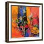 Still Life Table with Roses and Fruit-Peter Graham-Framed Giclee Print