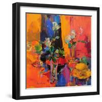 Still Life Table with Roses and Fruit-Peter Graham-Framed Giclee Print