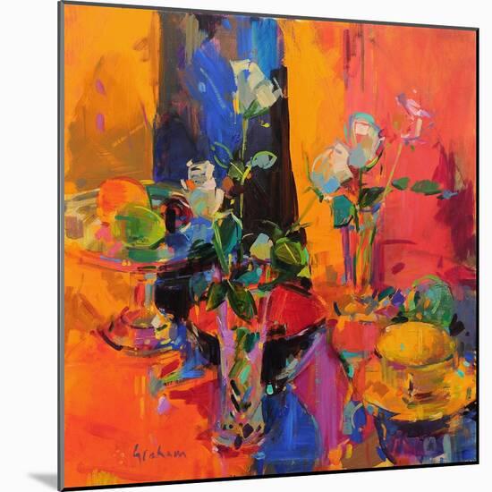 Still Life Table with Roses and Fruit-Peter Graham-Mounted Giclee Print