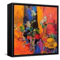 Still Life Table with Roses and Fruit-Peter Graham-Framed Stretched Canvas