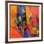 Still Life Table with Roses and Fruit-Peter Graham-Framed Giclee Print