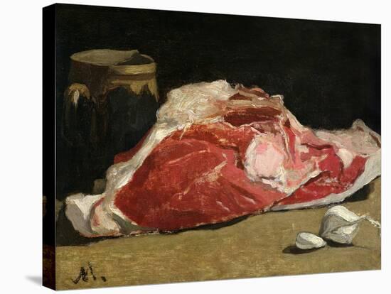 Still Life, the Joint of Meat, 1864-Claude Monet-Stretched Canvas