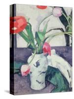 Still Life: Tulips in a Chinese Vase, 1924-Samuel John Peploe-Stretched Canvas